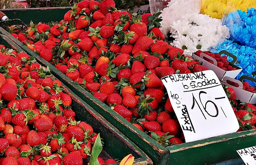 Pierwsze truskawki czekają na smakoszy na miejskich placach targowych. Ile kosztują te słodkie owoce w Krakowie? [ZDJĘCIA]