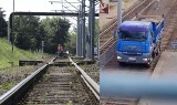 Remont trasy PST w Poznaniu na wesoło. Zamiast tramwaju kursuje wywrotka? [WIDEO]