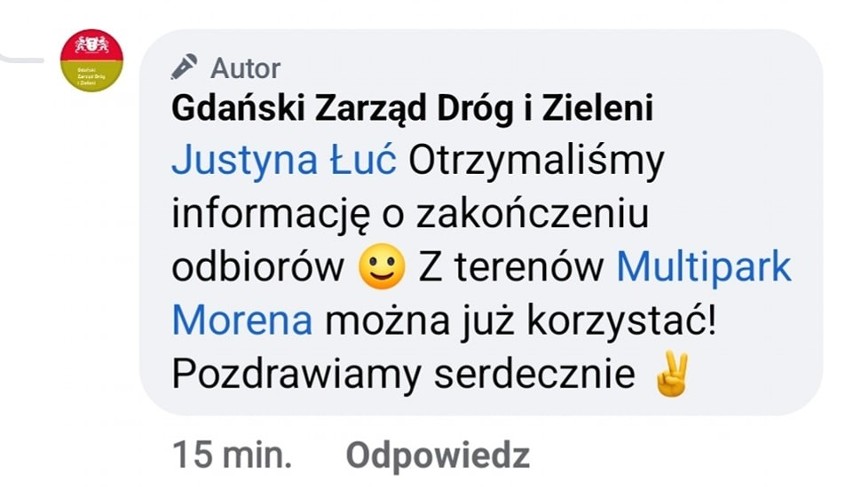 Gdańsk. Złe zagospodarowanie obiektu Multipark Morena. Teren parku zaśmiecony