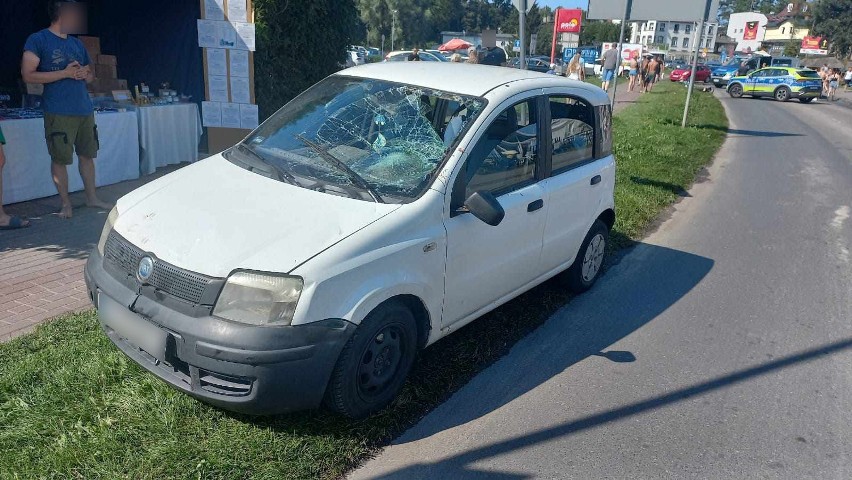 Do wypadku w Mielnie doszło w okolicach ronda, tuż przy...