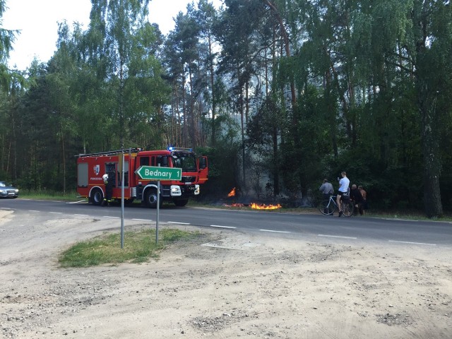 Pożar przystanku w Bednarach