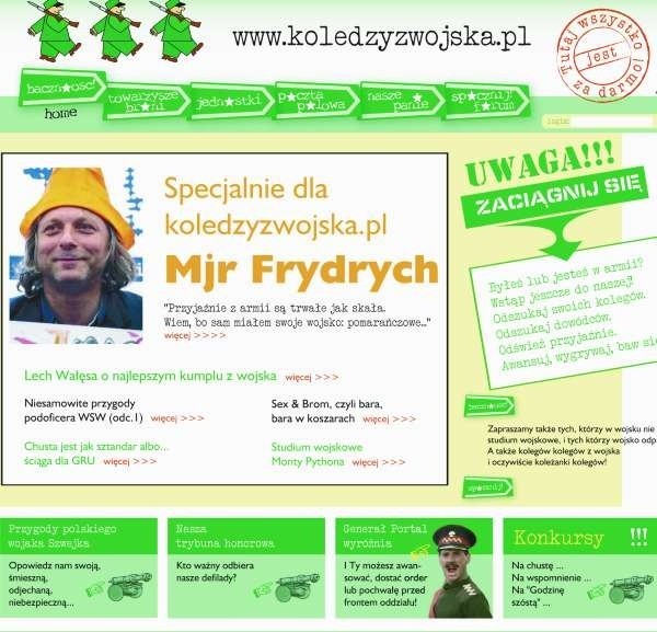 Strona www.koledzyzwojska. pl formalnie rusza 15 stycznia, ale od dziś jest testowana.