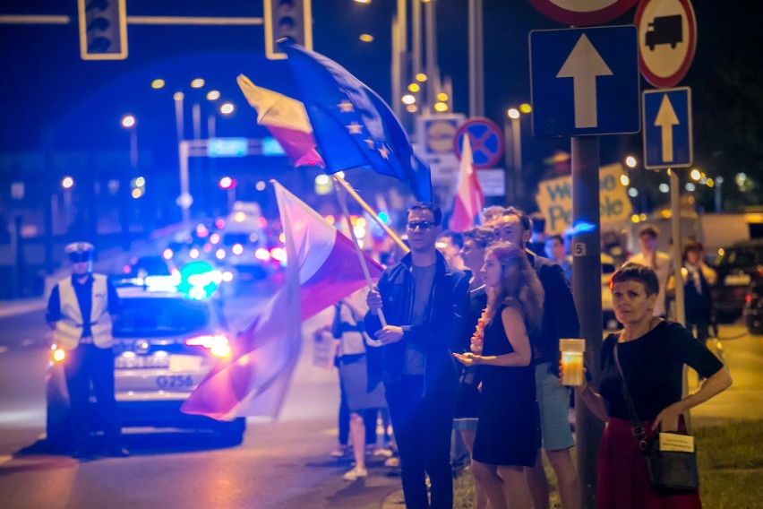 24 lipca 2017. Protest w obronie niezależności sądów na...