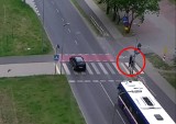 Na ul. Szubińskiej w Bydgoszczy policyjny dron obserwował zachowanie kierowców w rejonie przejść dla pieszych