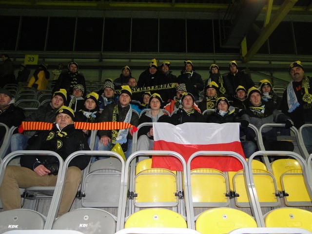 Białostocka ekipa na trybunach stadionu w Dortmundzie