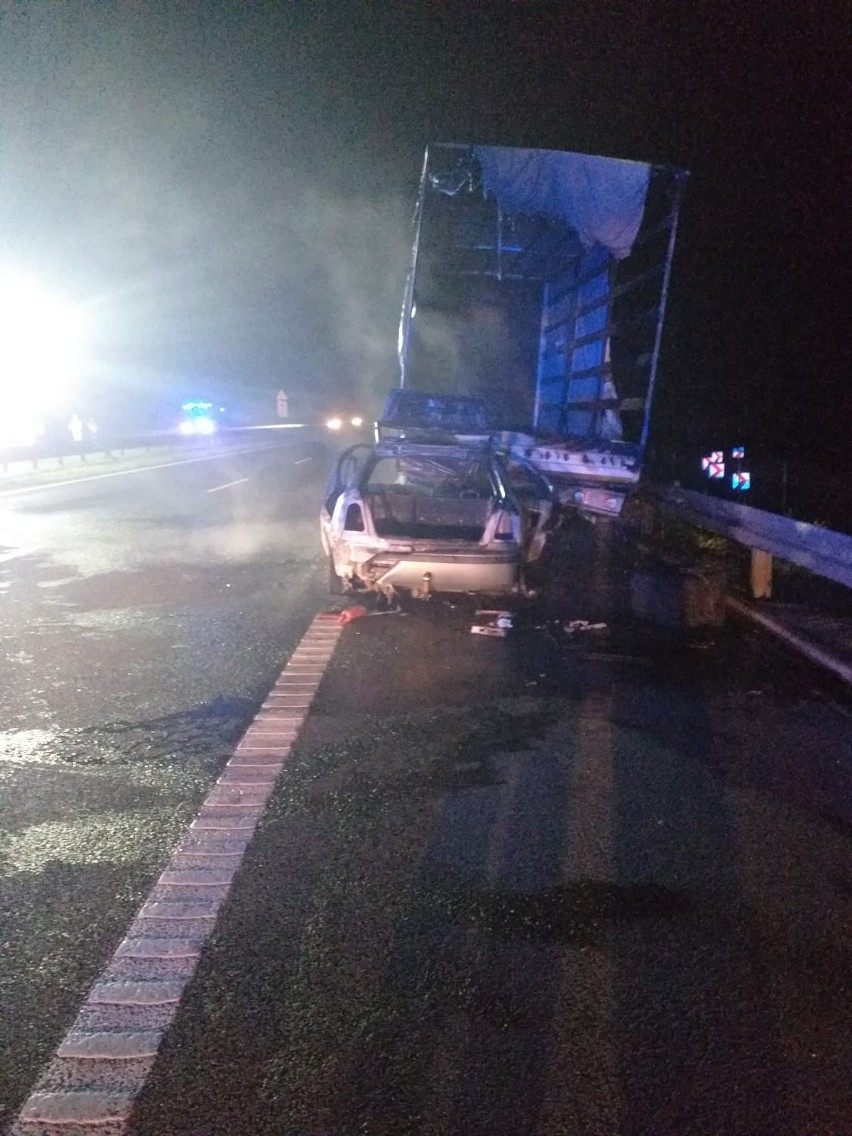 Wypadek na autostradzie A4 w Nowej Jastrząbce, 27/28.08.2021