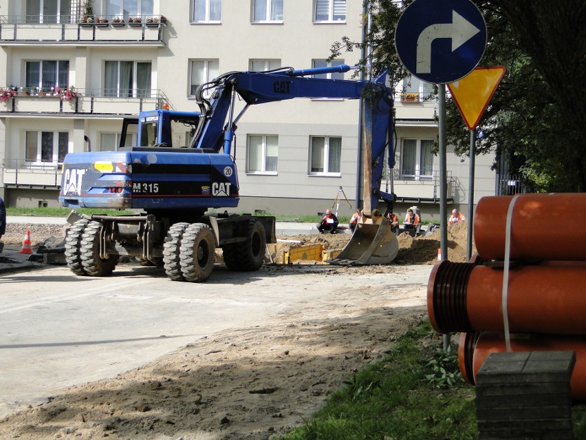 Trwa przebudowa ulicy 25 Czerwca w Radomiu, teraz roboty prowadzone są na wysokości ulicy Zacisze