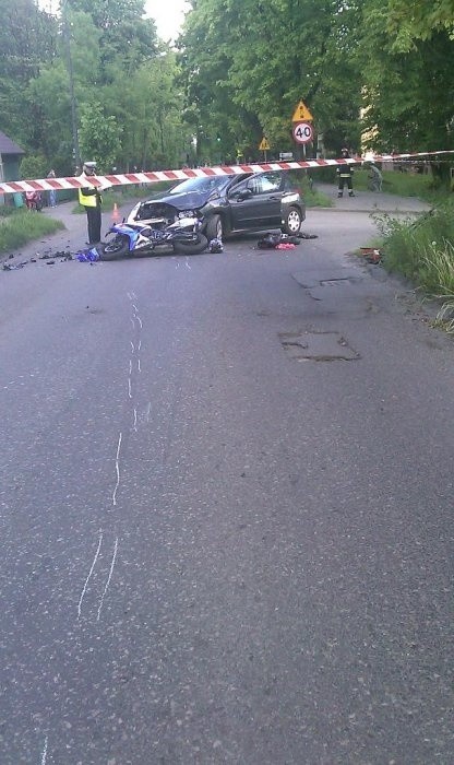 Wypadek motocyklisty w Mysłowicach