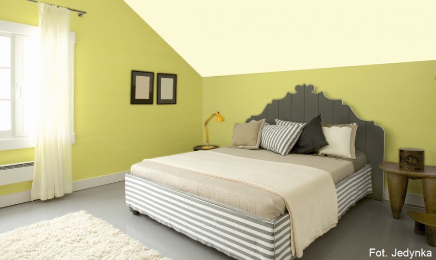 Zestawienie kolorów ścian w sypialni: kwiat lipy i pachnąca...