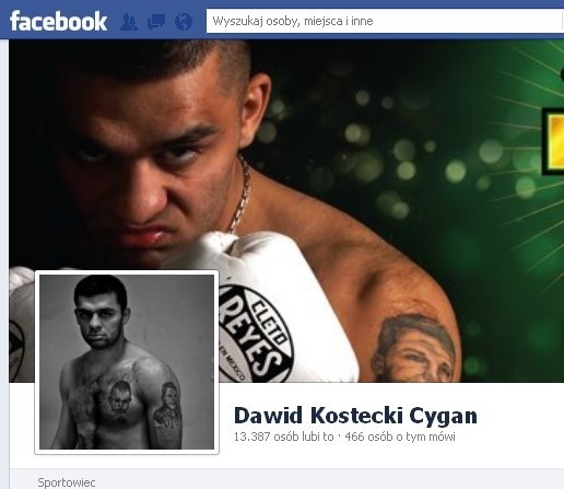 Profil Dawida Kosteckiego na Facebooku