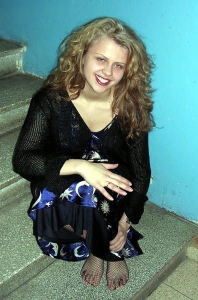 Michalina po Przeglądzie Młodych Talentów, w którym uczestniczyła w piątek, w Tarnobrzeskim Domu Kultury. W sztuce wcieliła się w postać wiedźmy.