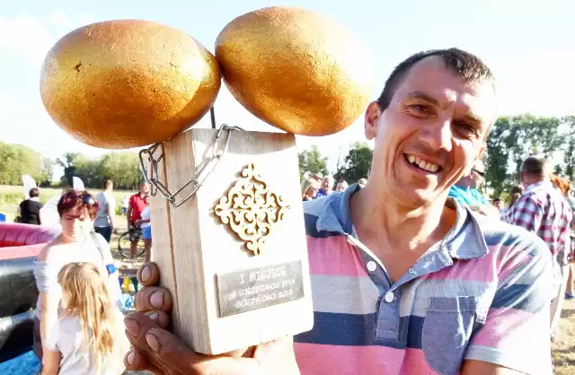 Górzykowo, Kiściobranie  2018. Konkurs o bycze jaja. Zwycięzca Piotr Chodacki.