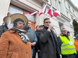 Protest rolników w Bydgoszczy. Utrudnienia w mieście, wojewoda rozmawiał z protestującymi
