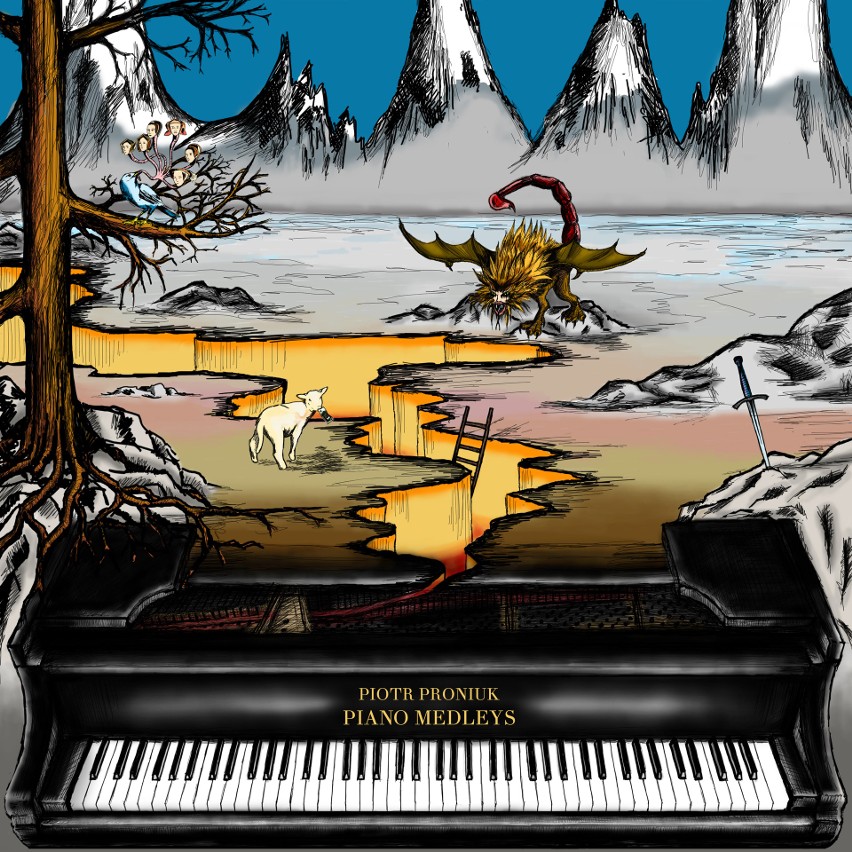 Okładka debiutanckiego albumu Piotra Proniuka "Piano...