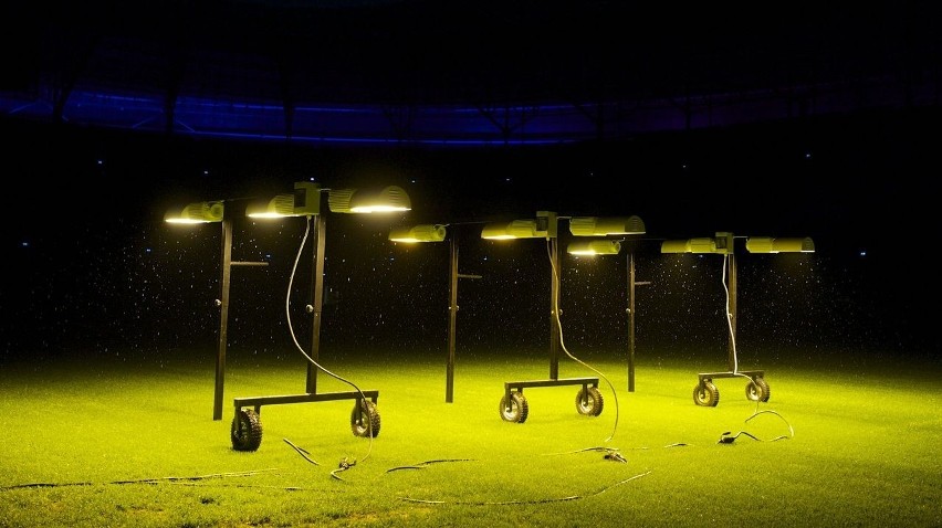 Stadion Wrocław ma specjalne lampy, dzięki nim murawa będzie dobra (FOTO)