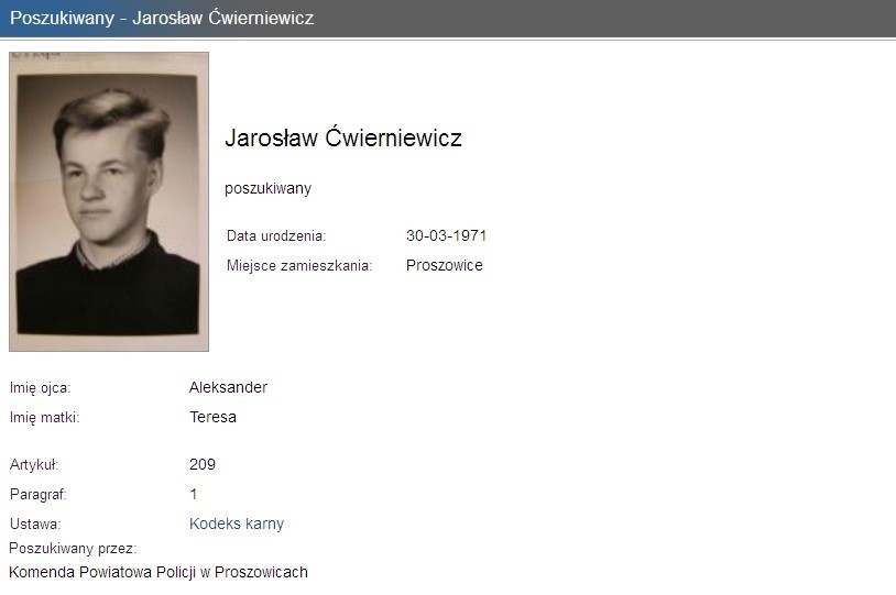 Poszukiwani przez Komendę Powiatową Policji w Proszowicach [ZDJĘCIA]