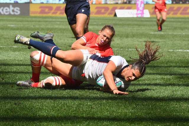 W pierwszym meczu Pucharu Świata w Rugby 7 kobiet, reprezentacja Polski przegrała z USA 7:39 i niestety straciła już szansę walki o medale w tym turnieju