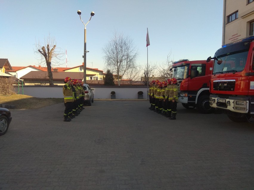 Strażacy z Szydłowca oddali hołd Ukraińcom.