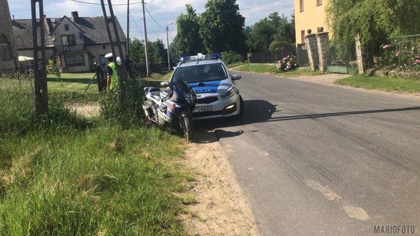 Policyjny pościg w powiecie nyskim. Motocyklista uciekał mundurowym i się wywrócił