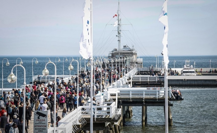 Majówka 2018, plaża w Sopocie.