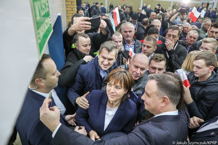 Andrzej Duda, prezydent Polski, spotkał się z mieszkańcami...