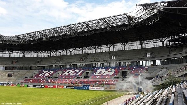 Na nowym stadionie Górnika Zabrze ułożony jest już napis "TORCIDA"