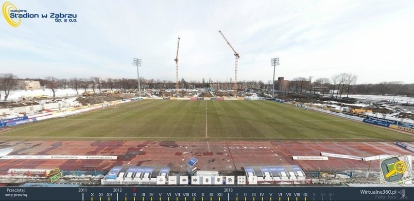 Budowa stadionu w Zabrzu - luty 2012