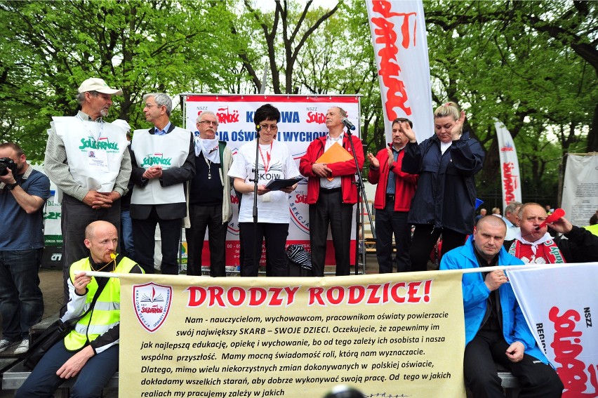 Protest nauczycieli w Warszawie