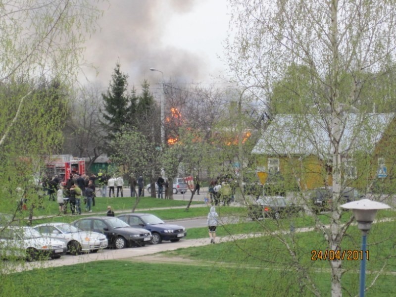 Pożar na ulicy Miodowej. Białystok