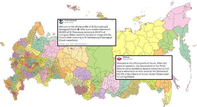 Kolejne części Rosji ogłaszają „referenda” ws. odłączenia się od Rosji.