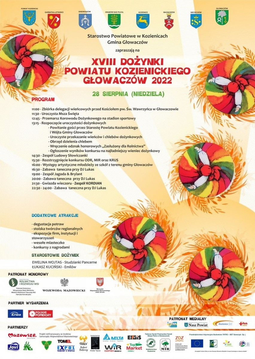 XVIII Dożynki Powiatu Kozienickiego będą w Głowaczowie w niedzielę 28 sierpnia. Gwiazdą będzie zespół Kordian. Zobacz jak śpiewają, wideo