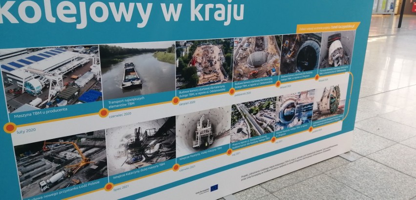 Łódź Fabryczna: wystawa zdjęć z budowy tunelu. Kolej chwali się postępami prac