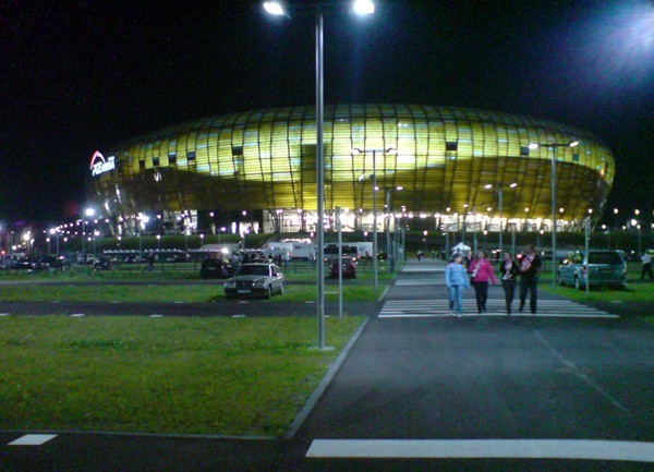 PGE Arena Gdańsk godzinę po ostatnim gwizdku w meczu Polska - Niemcy.