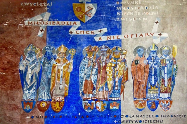 Polichromia z kościoła Matki Bożej Szkaplerznej autorstwa Adama Stalony-Dobrzańskiego