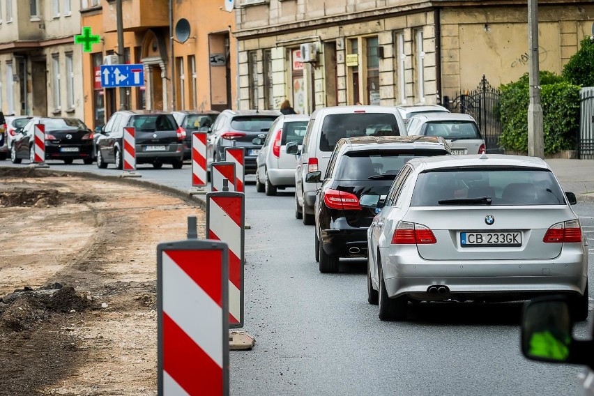 Na ulicy Grunwaldzkiej od kilku miesięcy trwają prace...