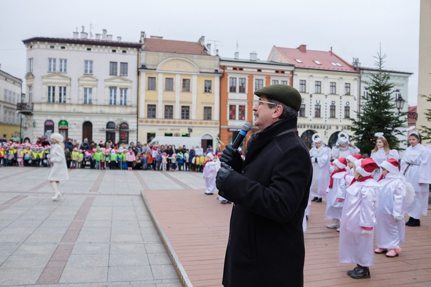 Tarnowskie przedszkolaki przystroiły choinki pod Ratuszem [ZDJĘCIA]