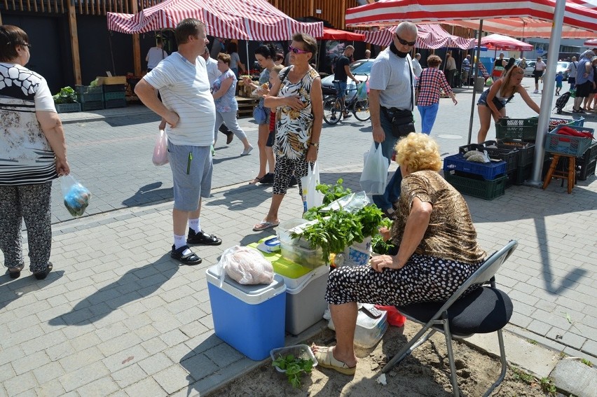 Handlowa sobota na targu w Stalowej Woli