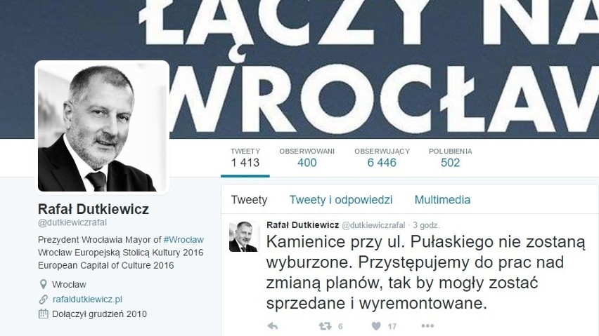 Kamienice przy Pułaskiego nie będą burzone. Dutkiewicz: zmiana planów