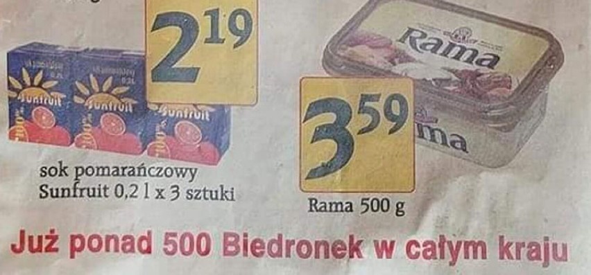 Gazetka Biedronki z 1999 roku...