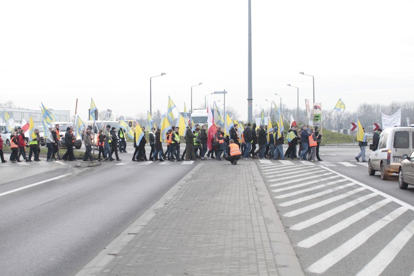 Protest na obwodnicy Opola.