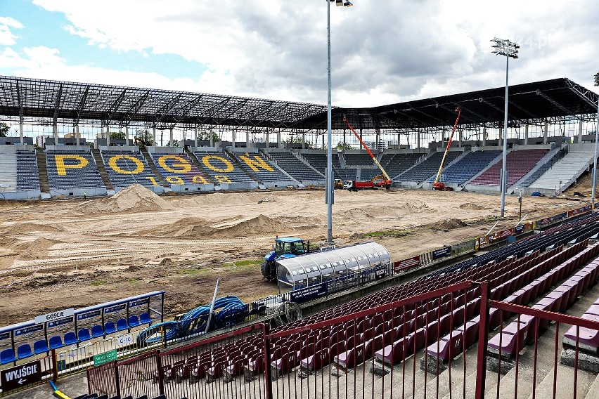 Stadion Pogoni Szczecin - stan prac 22 lipca.