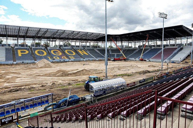Stadion Pogoni Szczecin - stan prac 22 lipca.