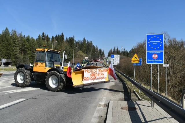 Blokada przejścia granicznego w Chyżnem