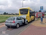 Audi wjechało w tył autobusu miejskiego w Tychach 