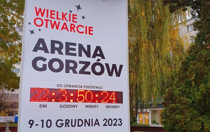 Gdy włączano zegar, do otwarcia Areny Gorzów pozostały 22...