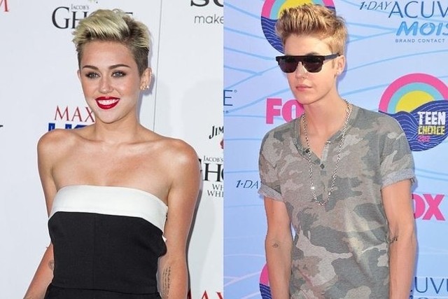 Miley Cyrus i Justin Bieber (fot. PictureLux)