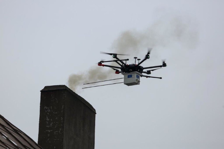 Kontrole z użyciem drona w Katowicach