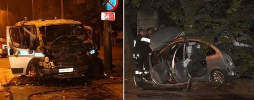 Tragiczny wypadek w Słupsku: Radiowóz uderzył w taksówkę.
