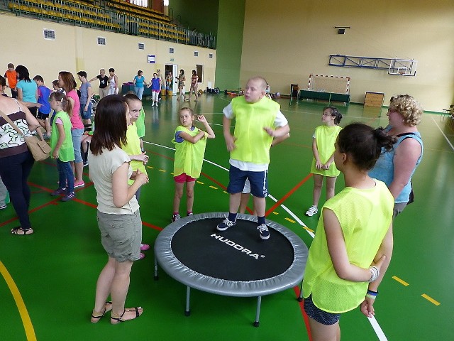 Można było też poskakać na trampolinie czy postrzelać gole