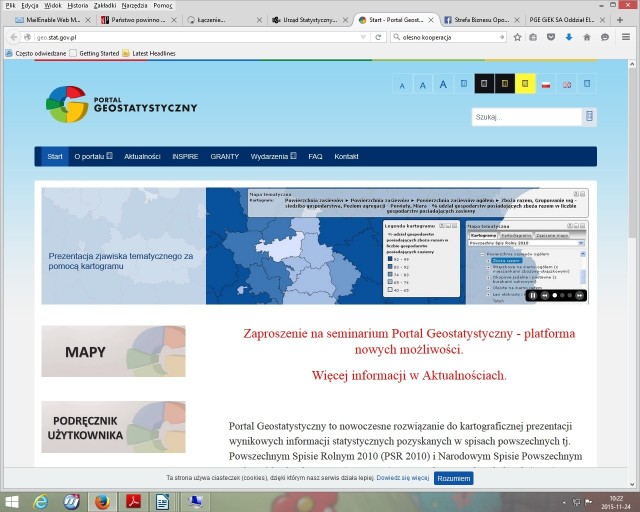 Portal geostatystyczny można znaleźć na portalu stat.gov.pl w jednej z górnych zakładek.